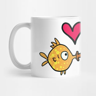 kissing fish Mug